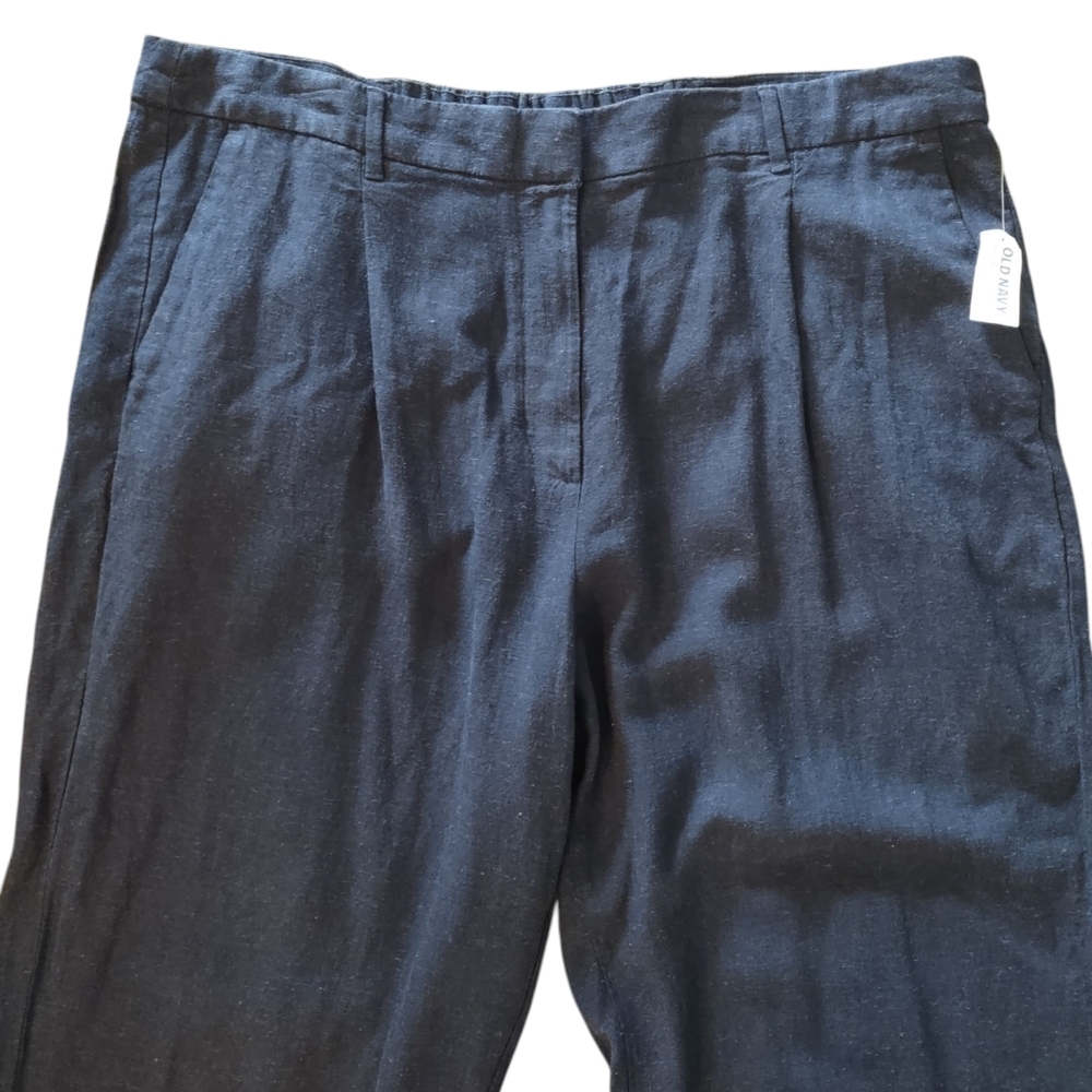 Old Navy Linen Blend Extra High Rise Taylor Wide Leg Trouser Pants NWT - Picture 5 of 16